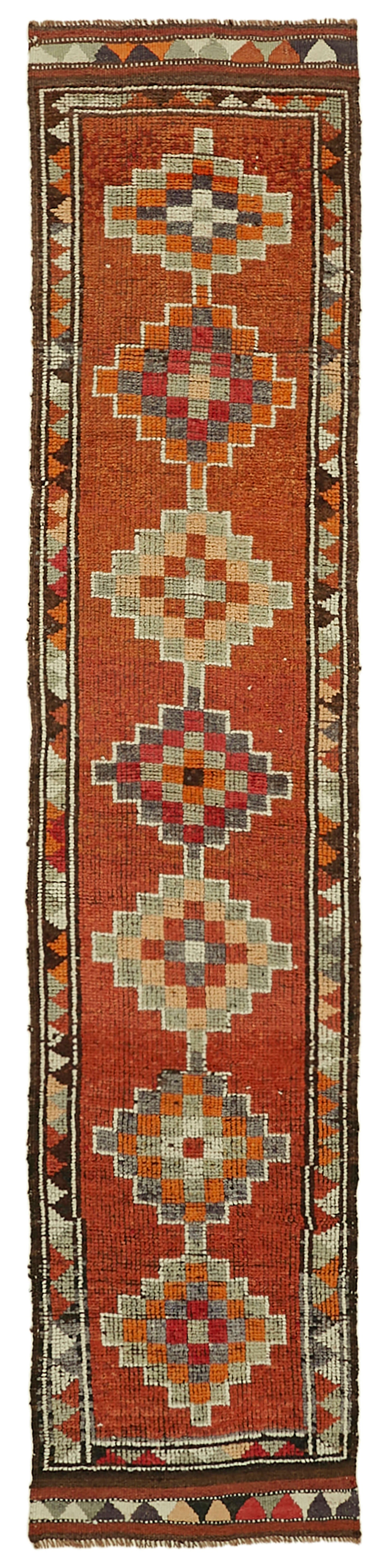 3x11 Orange Boho Runner Rugs - 41311