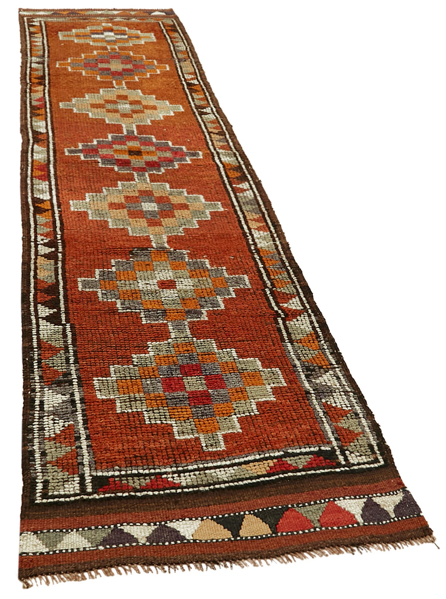 3x11 Orange Boho Runner Rugs - 41311