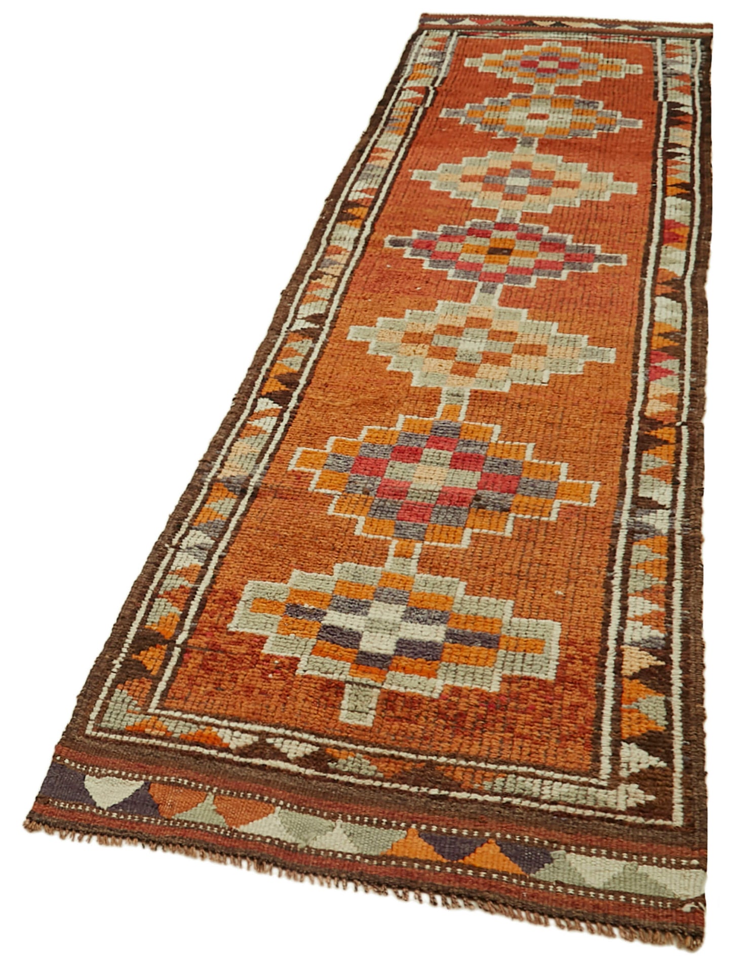 3x11 Orange Boho Runner Rugs - 41311