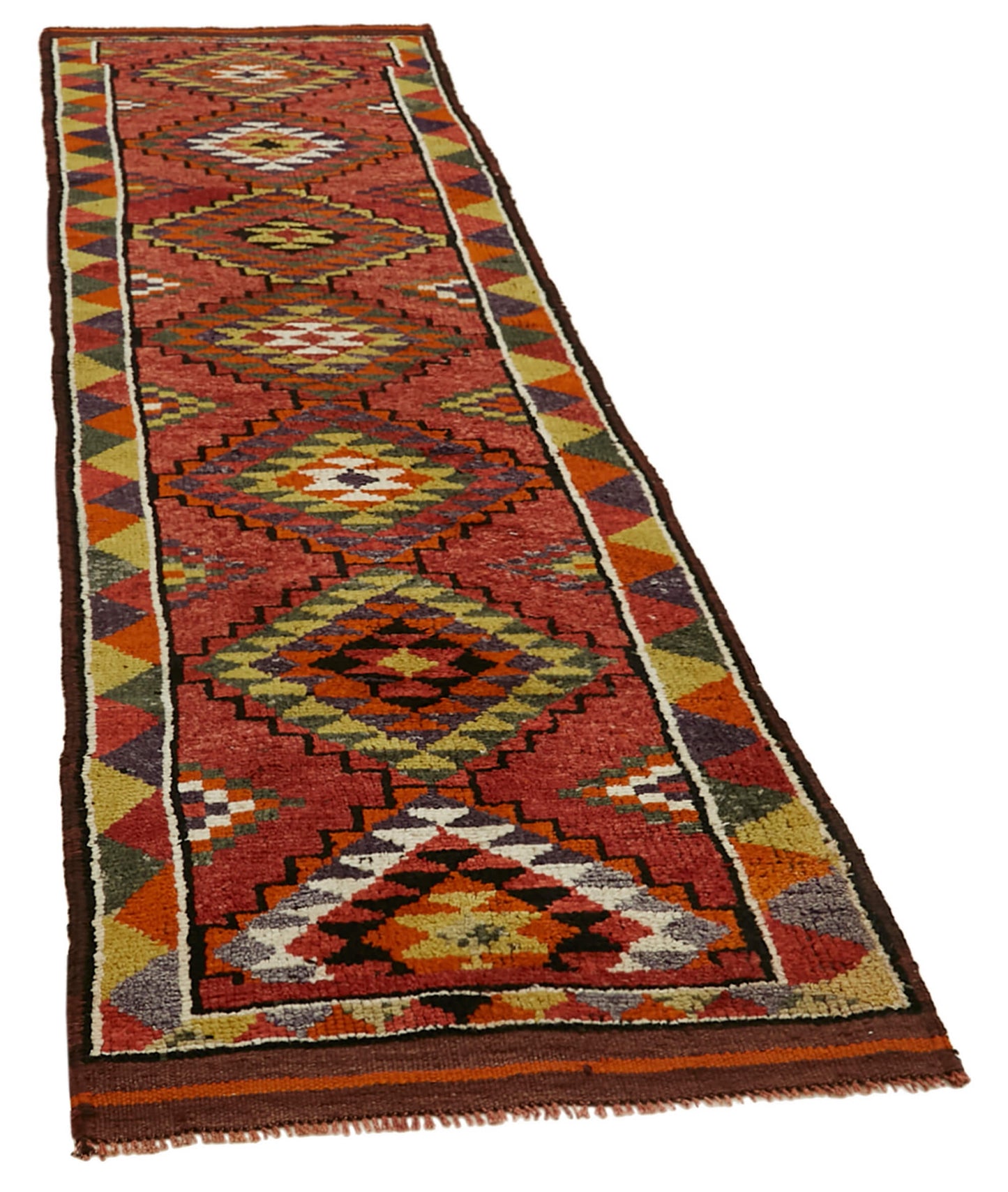 3x12 Red Boho Runner Rugs - 41329