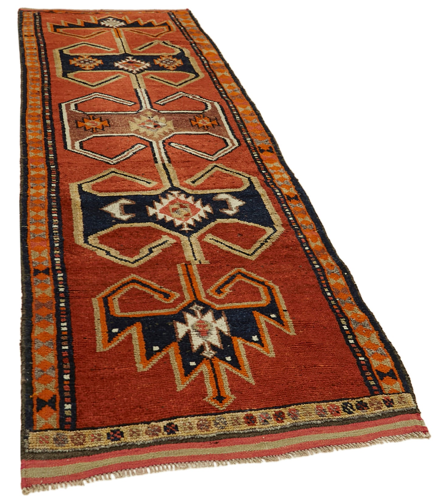 3x12 Orange Boho Runner Rugs - 41334