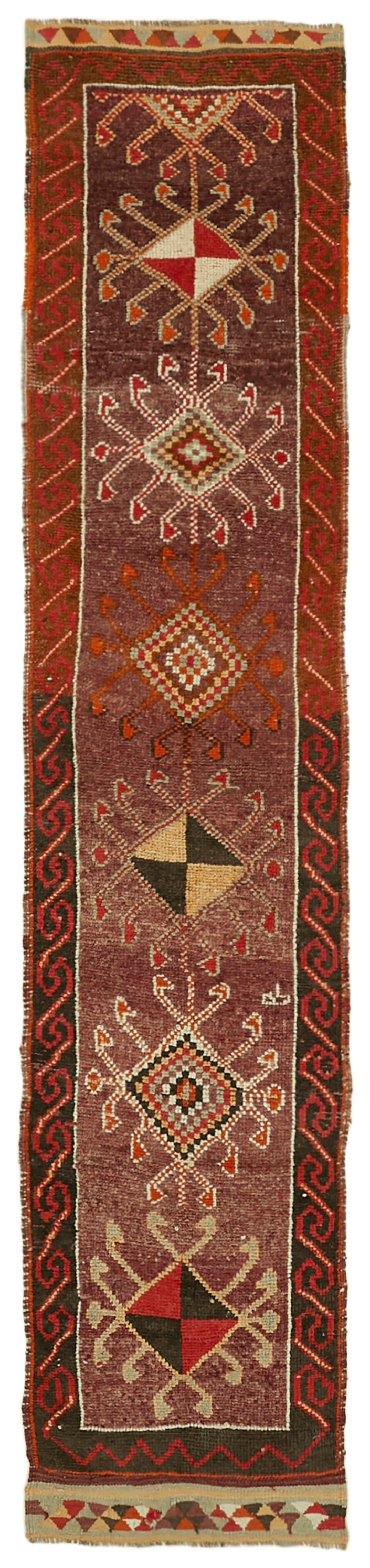 3x13 Red Boho Runner Rugs - 41349