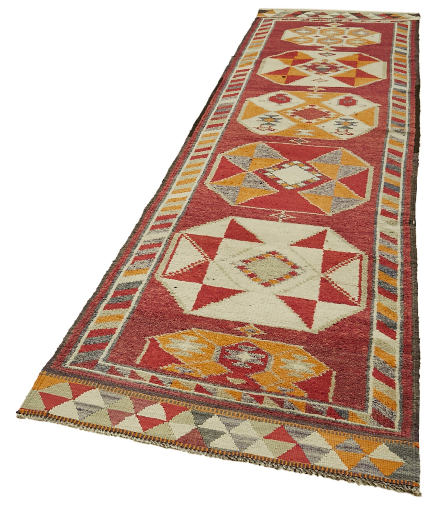 3x12 Red Boho Runner Rugs - 41359