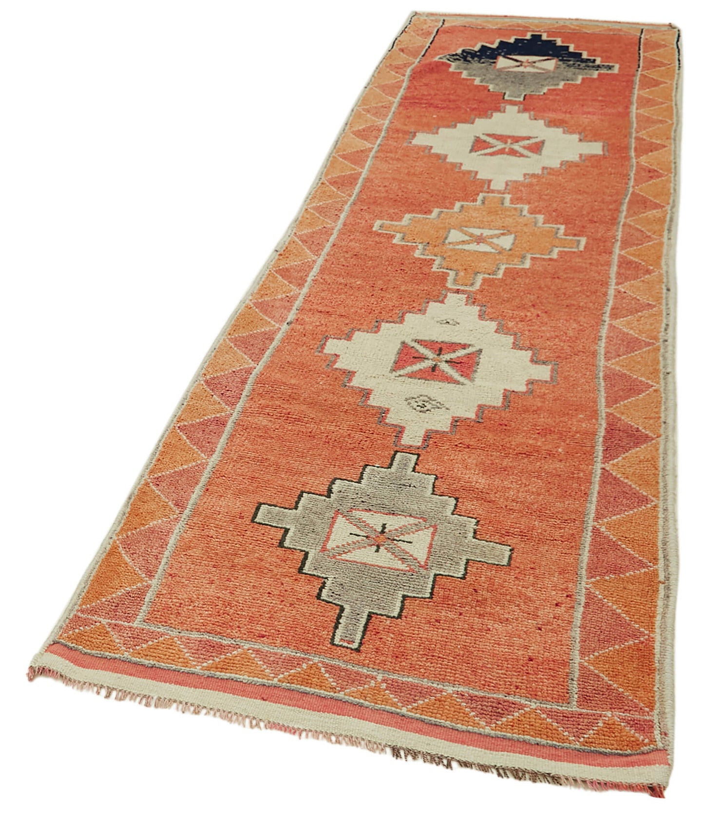 3x12 Orange Boho Runner Rugs - 41363