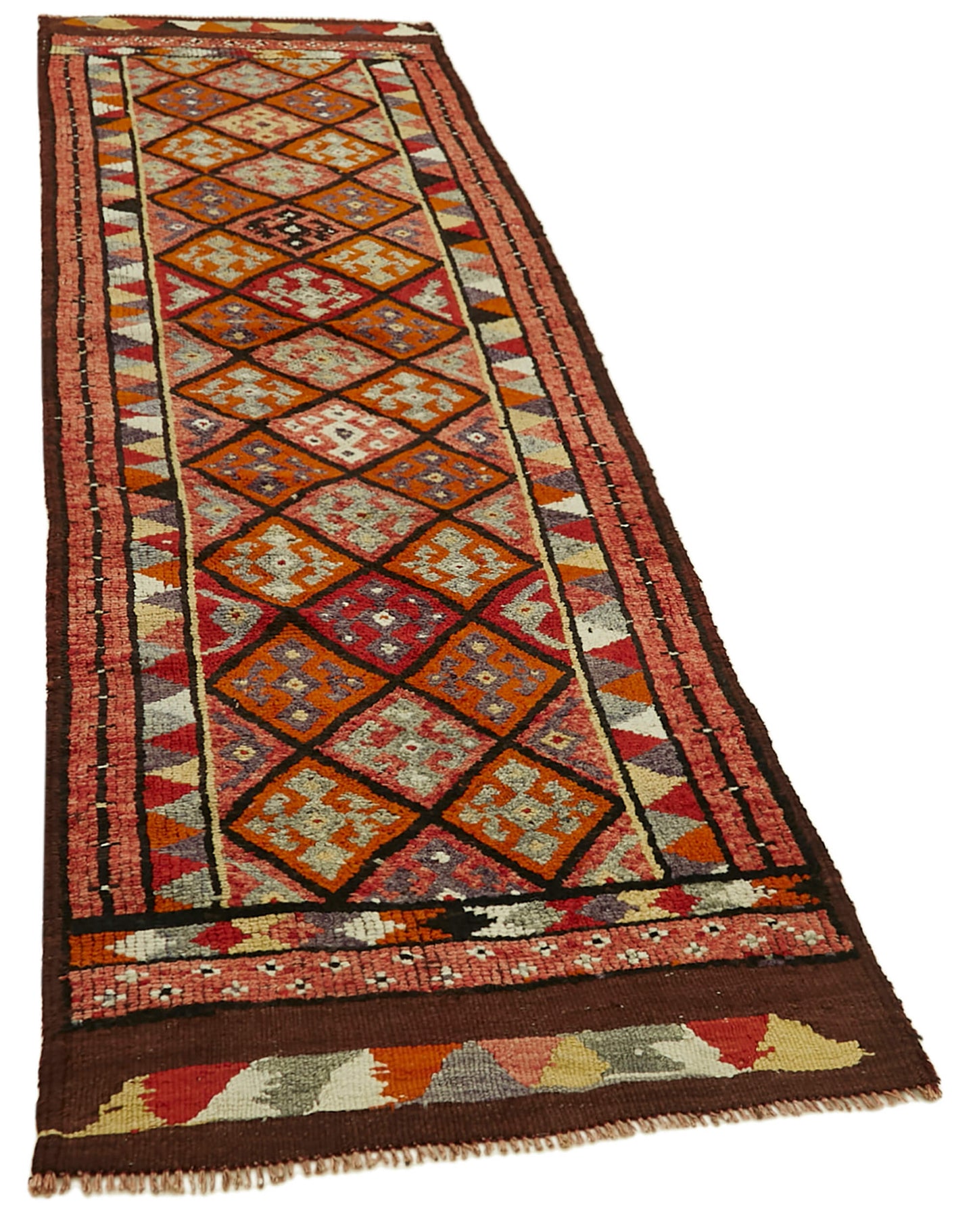 3x11 Red Boho Runner Rugs - 41364