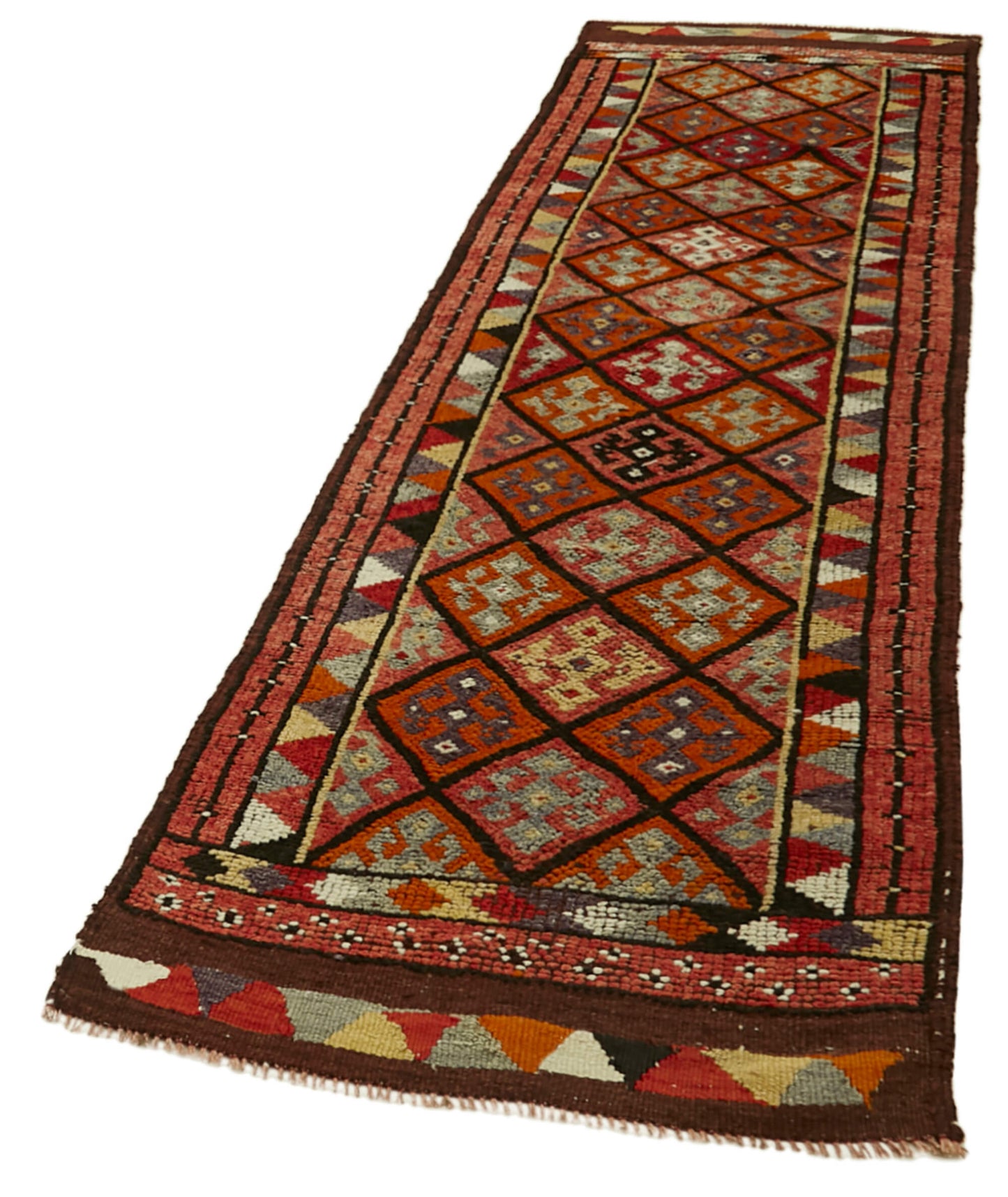 3x11 Red Boho Runner Rugs - 41364