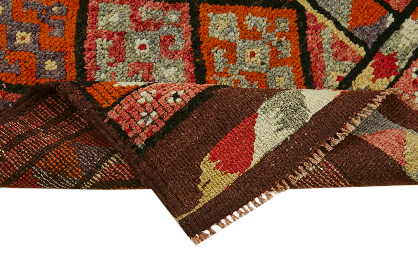 3x11 Red Boho Runner Rugs - 41364