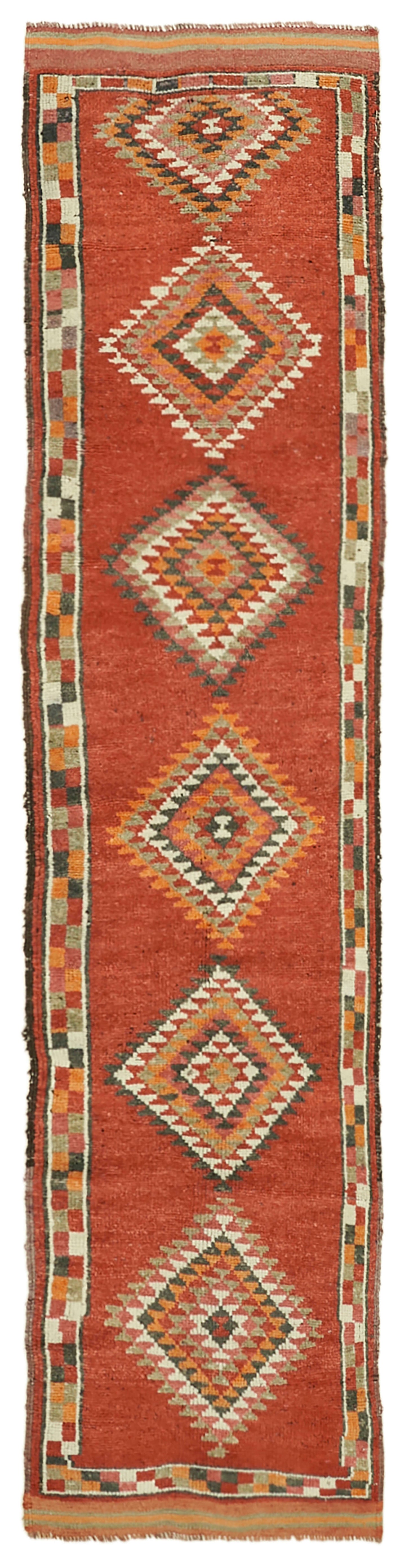 3x12 Red Boho Runner Rugs - 41372