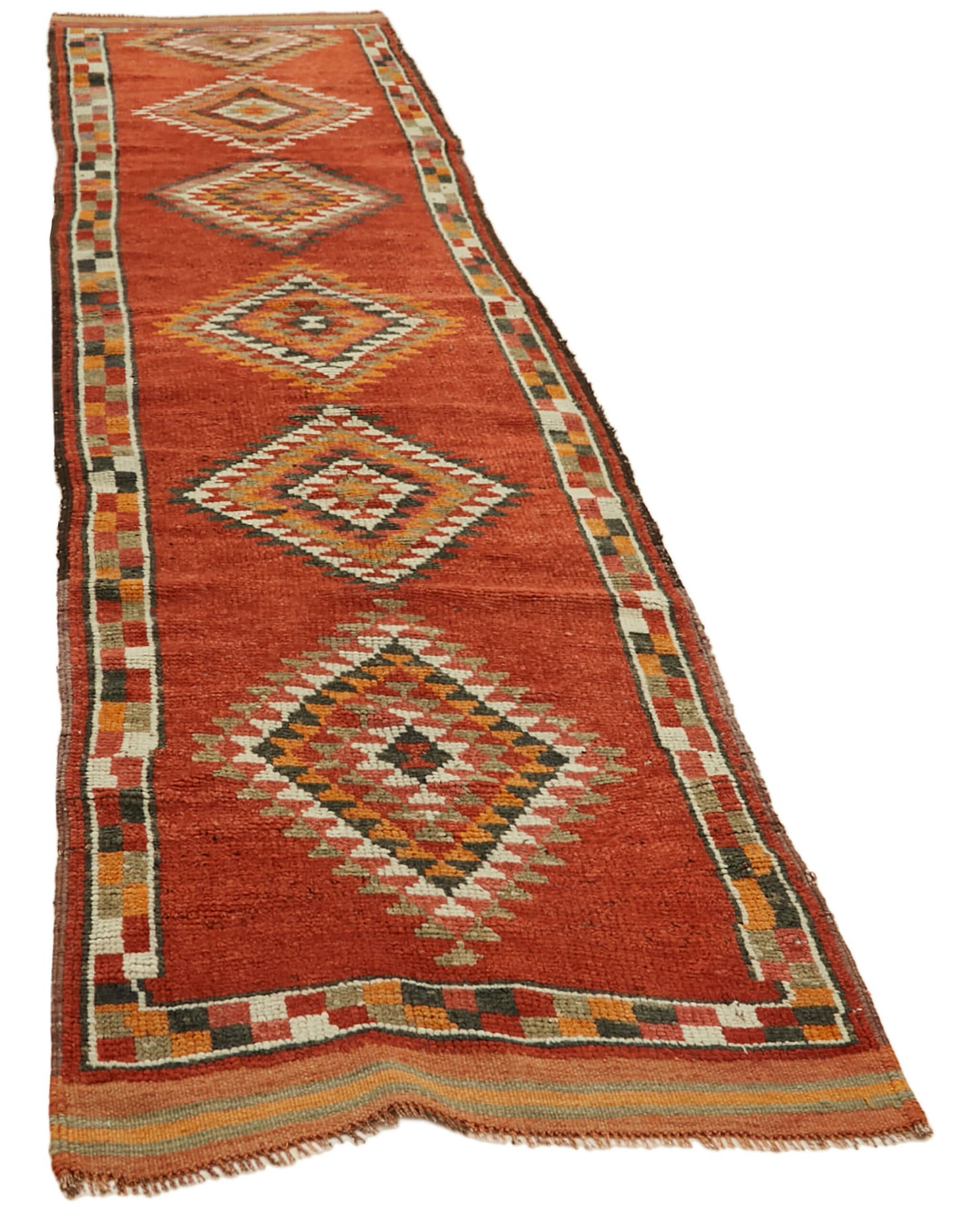 3x12 Red Boho Runner Rugs - 41372