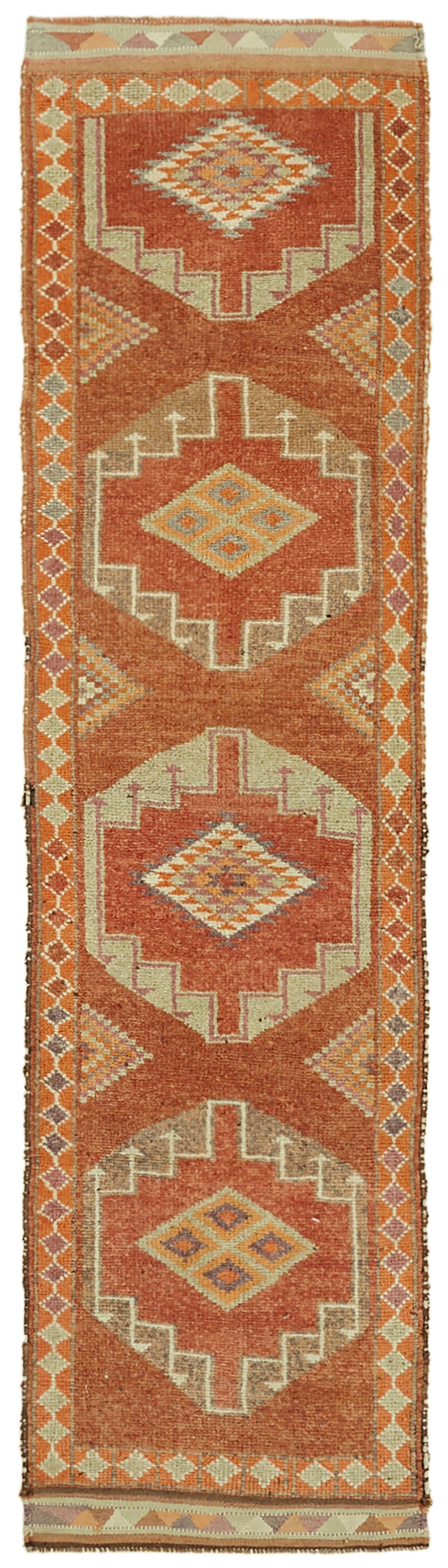 3x12 Orange Boho Runner Rugs - 41374