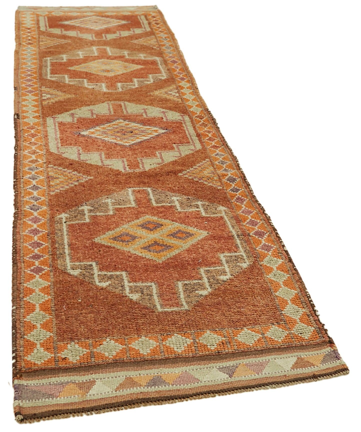 3x12 Orange Boho Runner Rugs - 41374