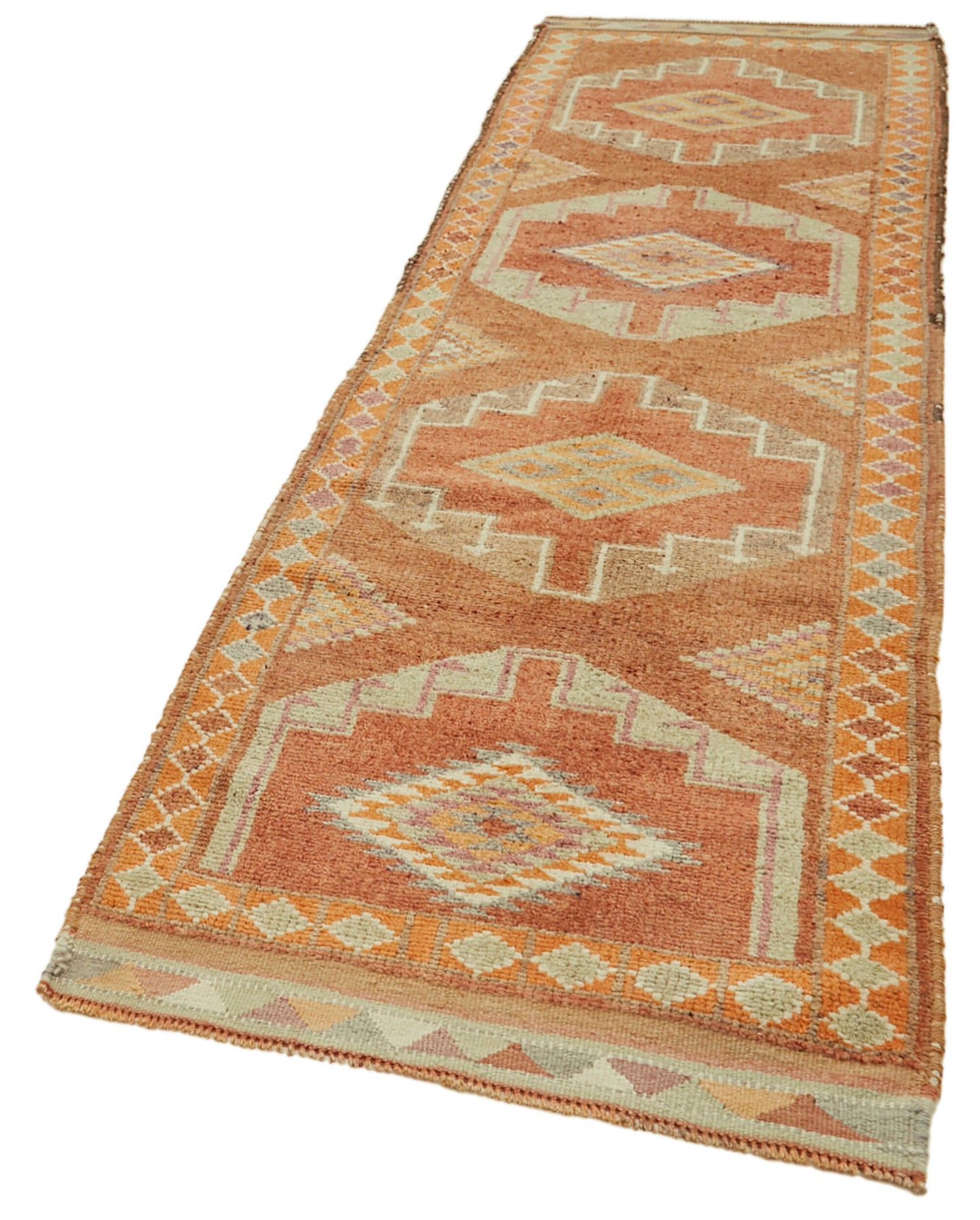 3x12 Orange Boho Runner Rugs - 41374