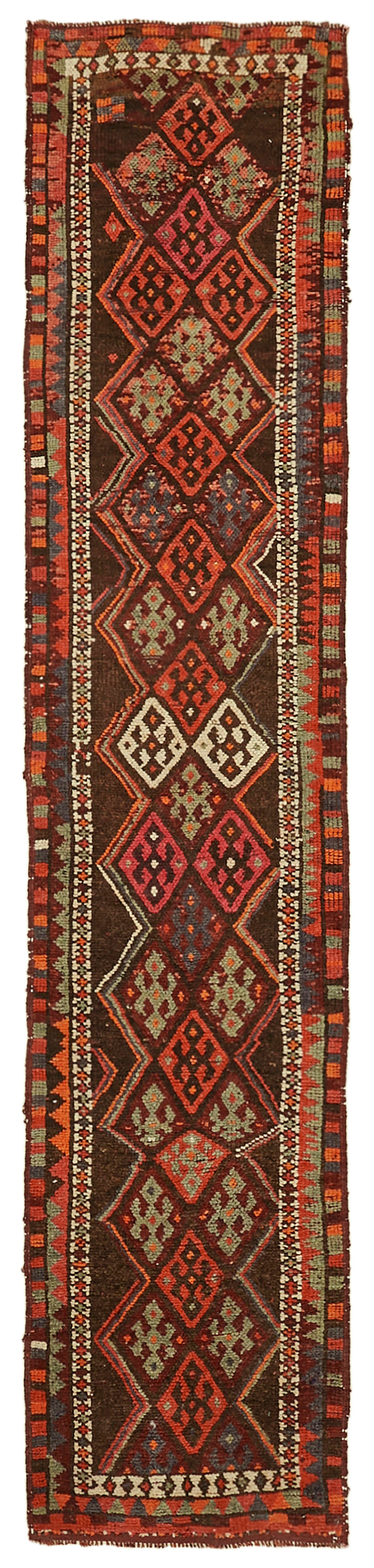 3x13 Red Boho Runner Rugs - 41377