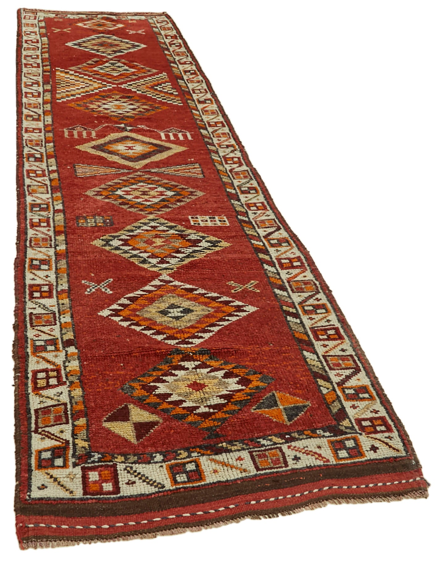 3x12 Red Boho Runner Rugs - 41379