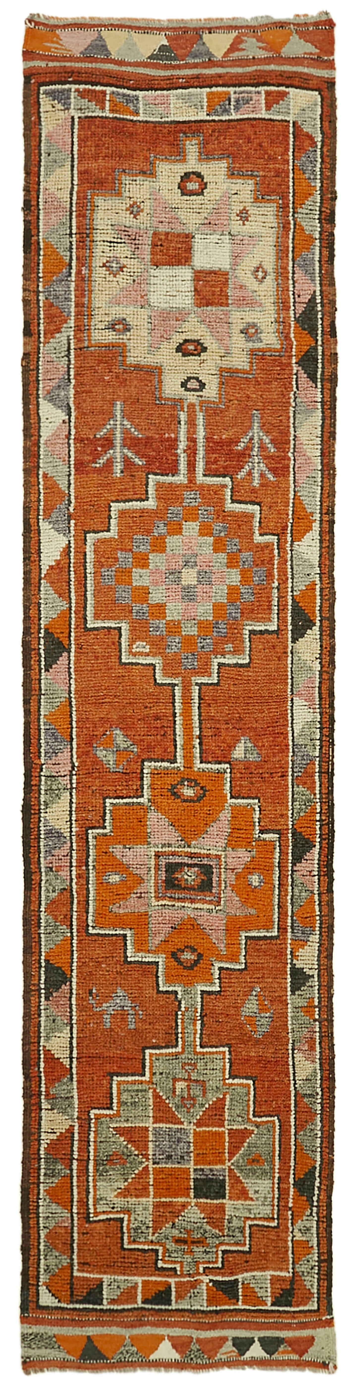 3x12 Orange Boho Runner Rugs - 41383