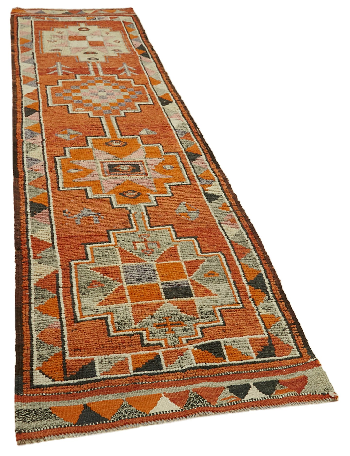 3x12 Orange Boho Runner Rugs - 41383