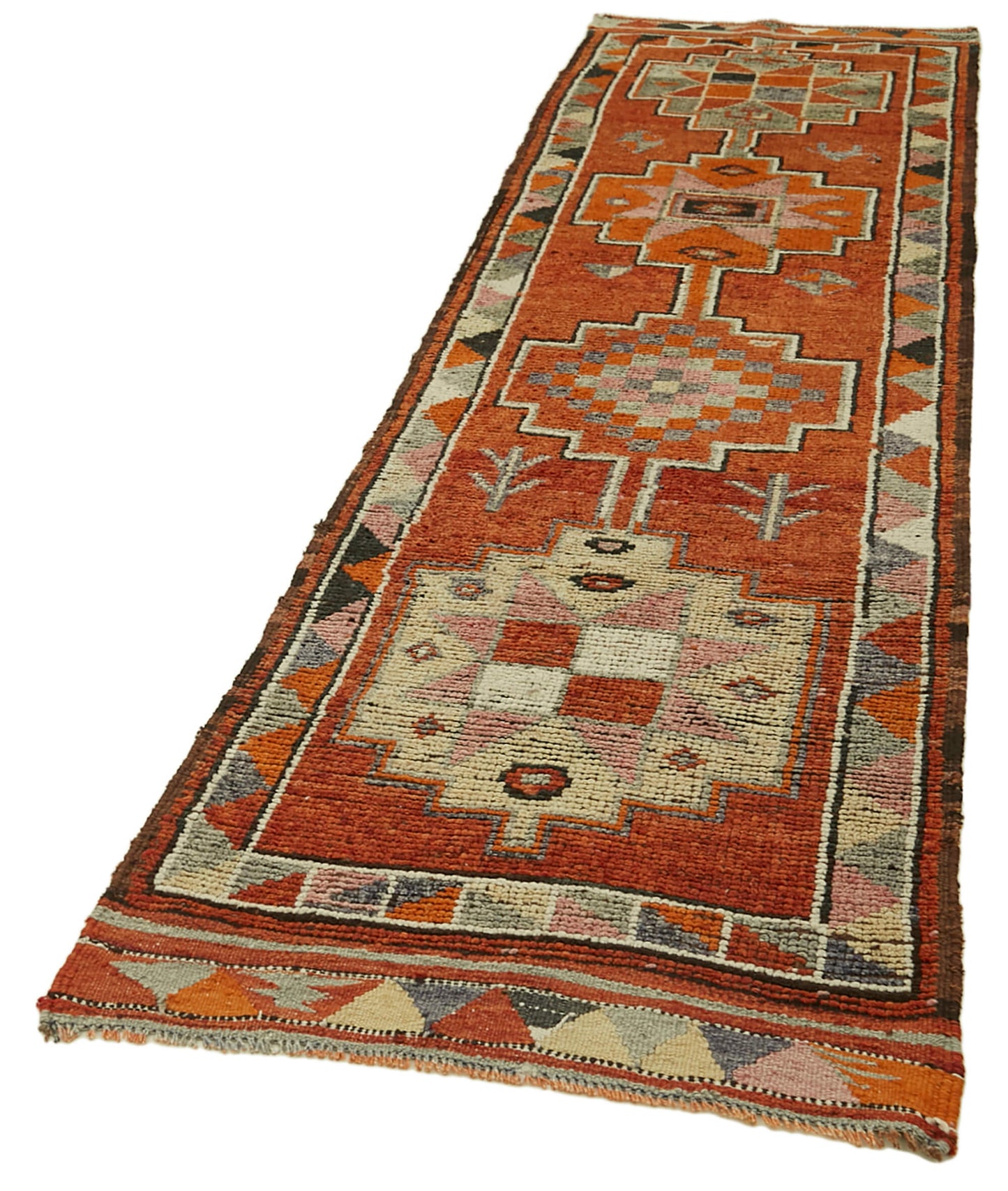 3x12 Orange Boho Runner Rugs - 41383