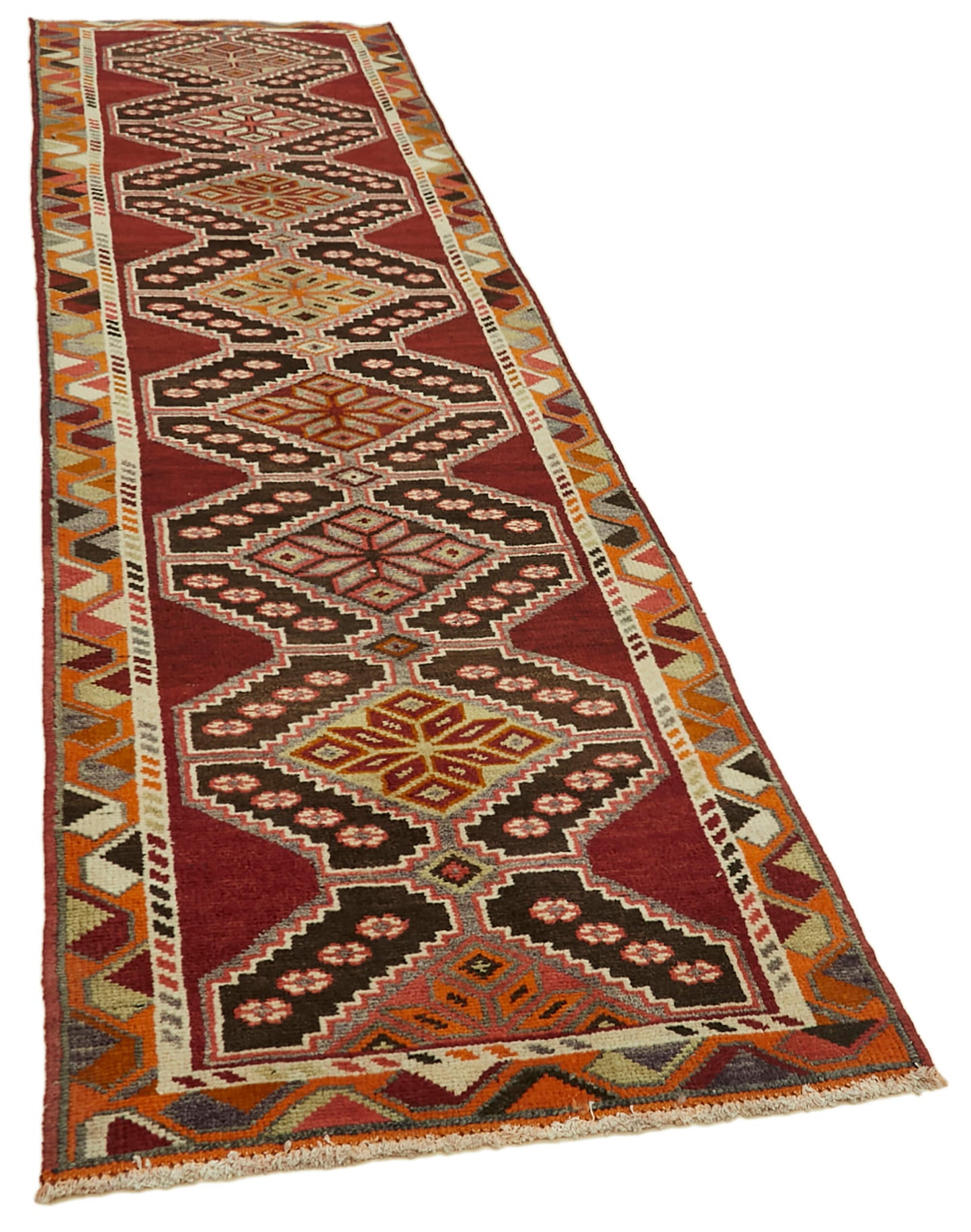 3x13 Red Boho Runner Rugs - 41387