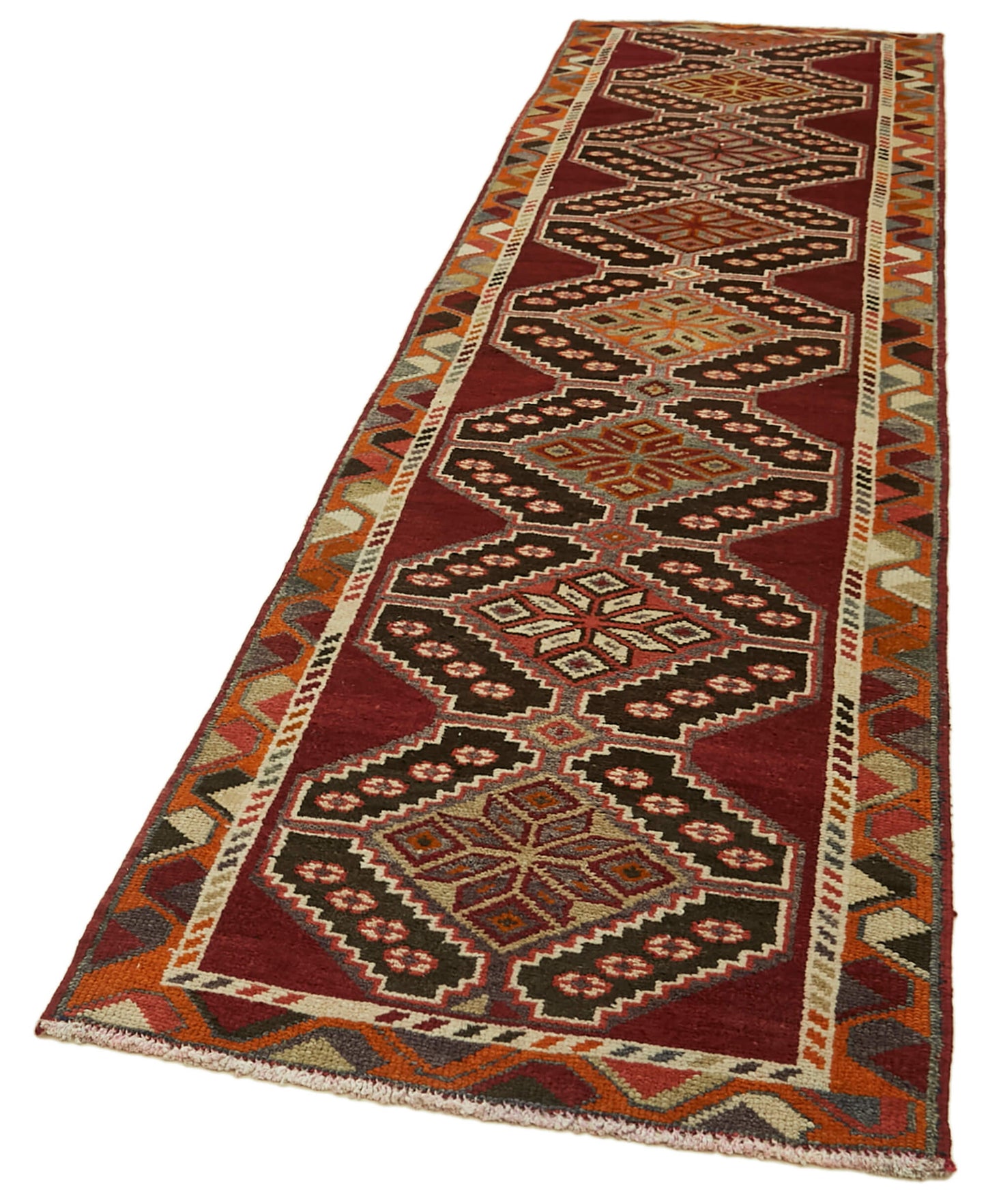 3x13 Red Boho Runner Rugs - 41387