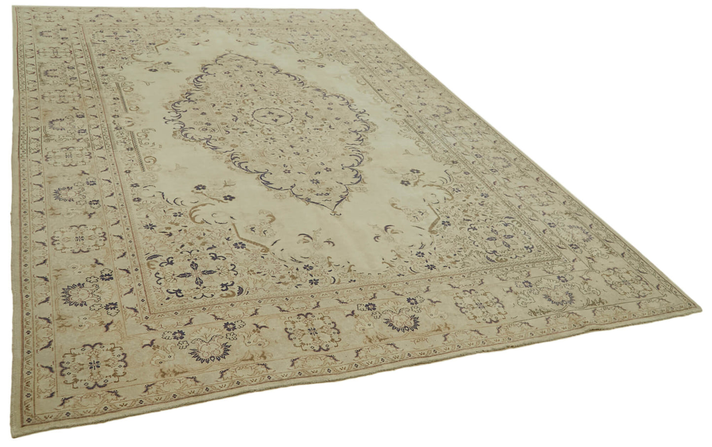 7x10 Beige Vintage Large Area Rug - 41845