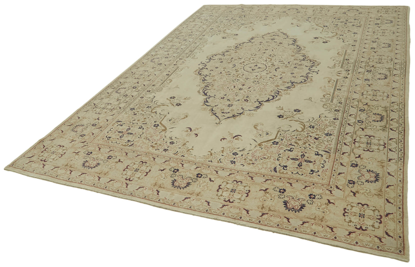 7x10 Beige Vintage Large Area Rug - 41845