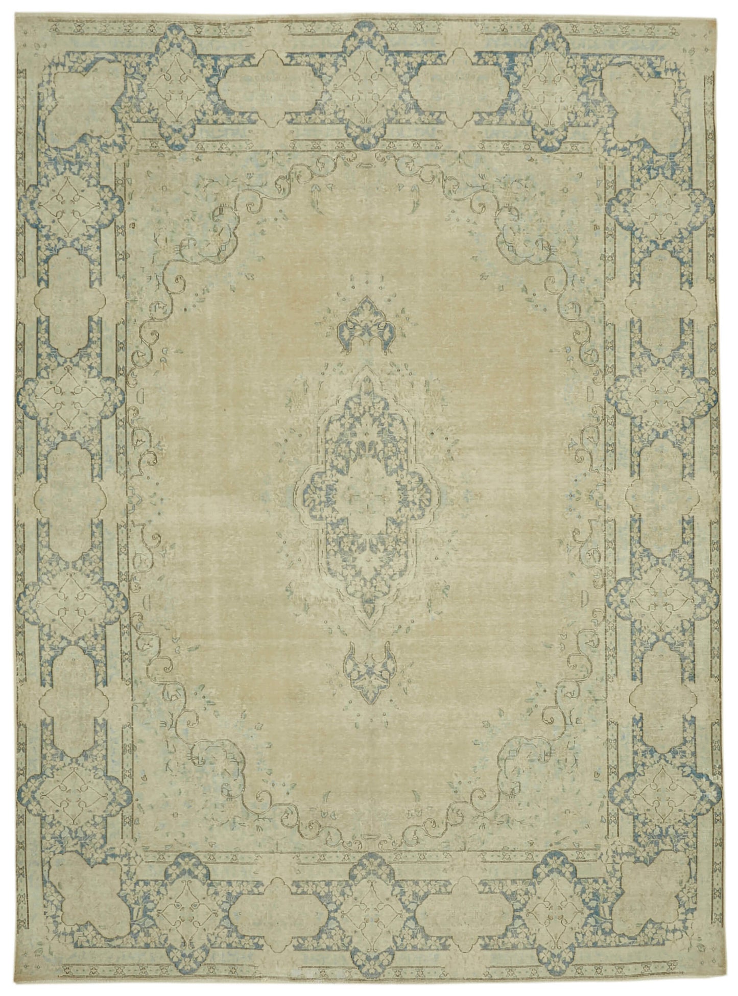 9x13 Beige Vintage Large Area Rug - 41848