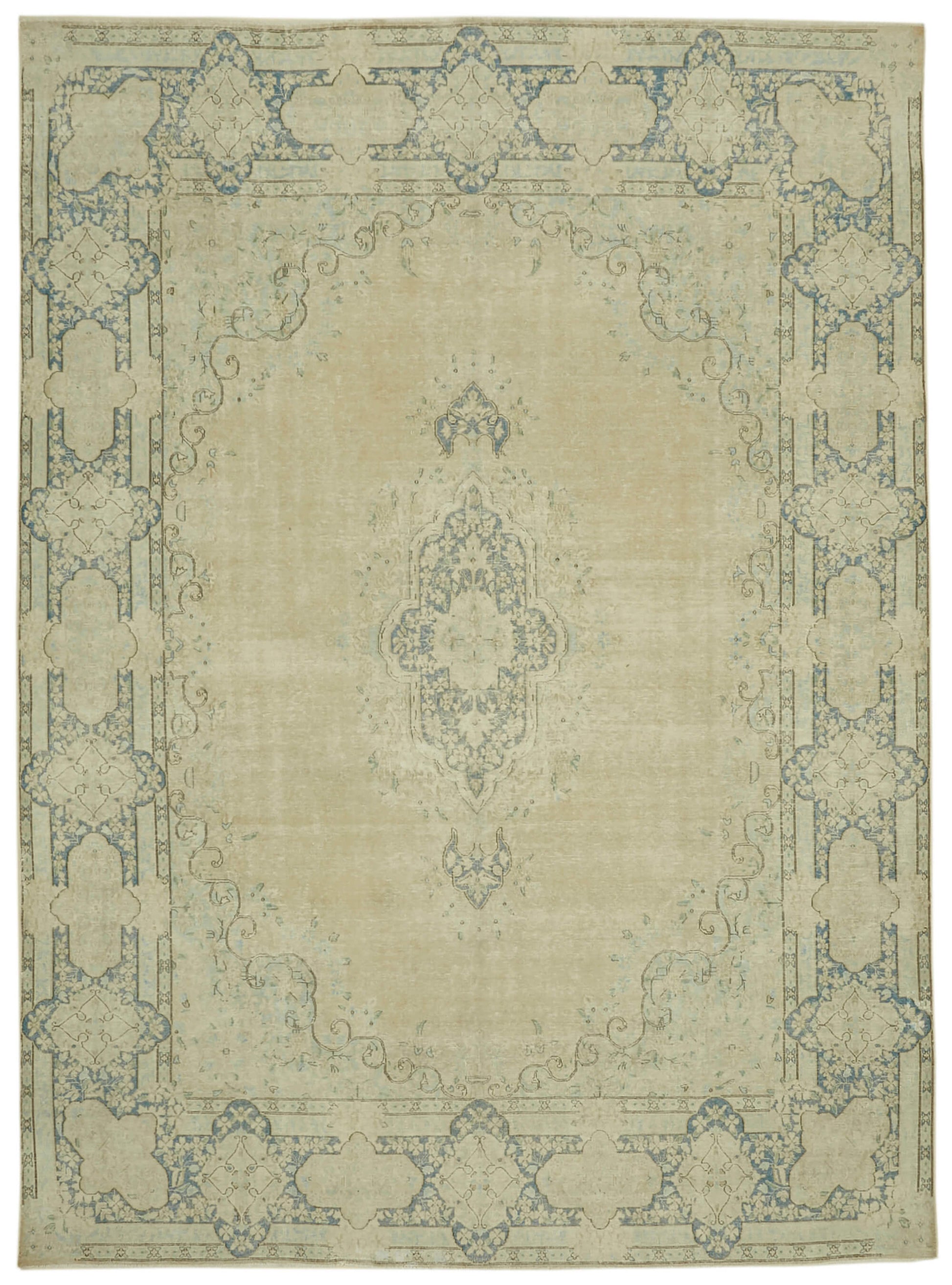 9x13 Beige Vintage Large Area Rug - 41848