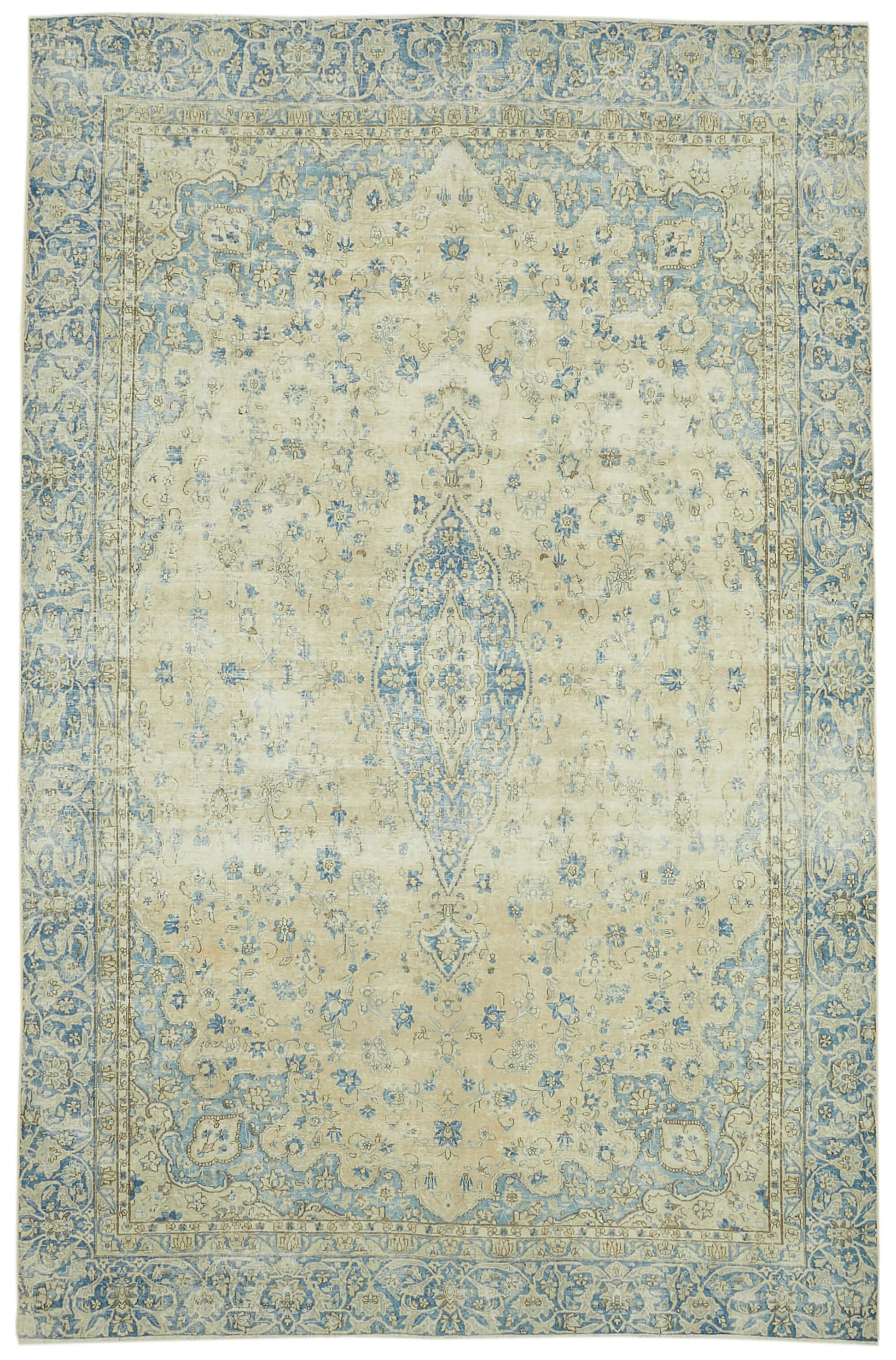 9x14 Beige Vintage Large Area Rug - 41855