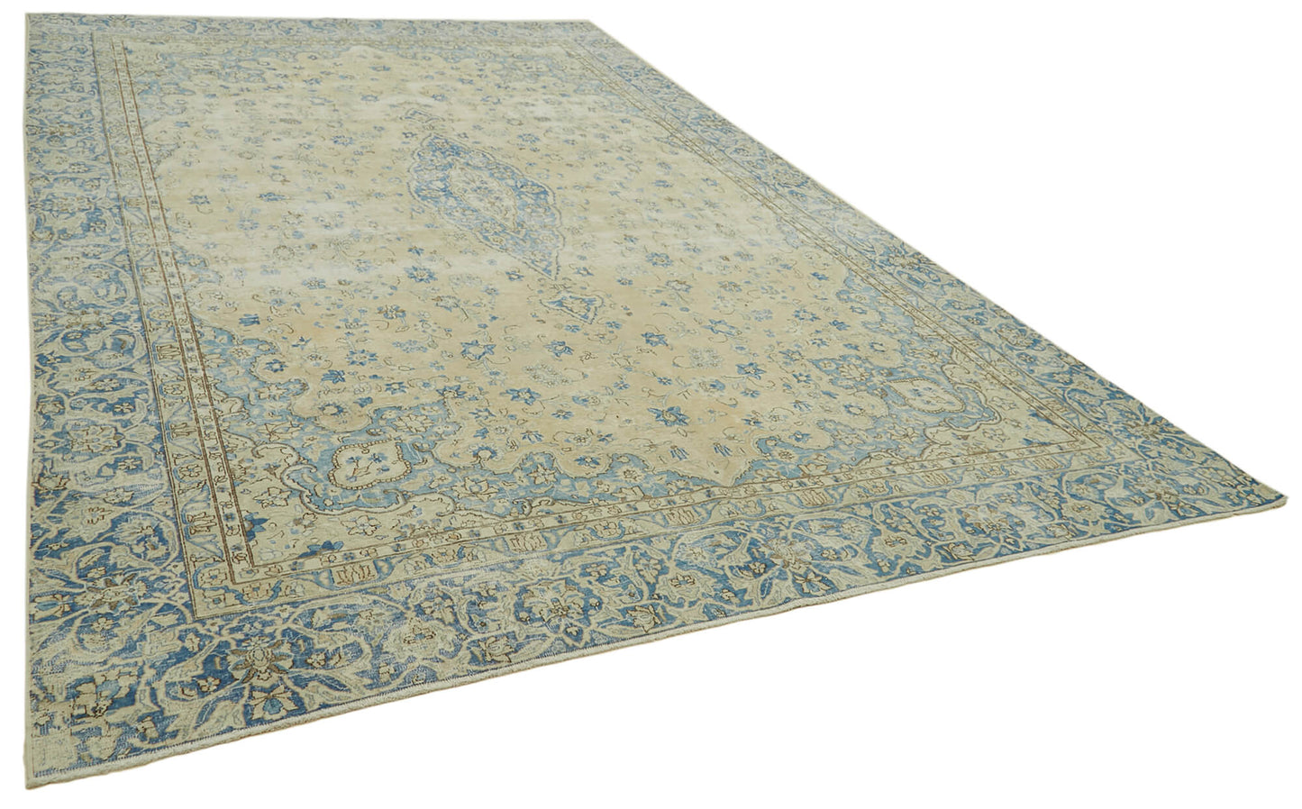 9x14 Beige Vintage Large Area Rug - 41855