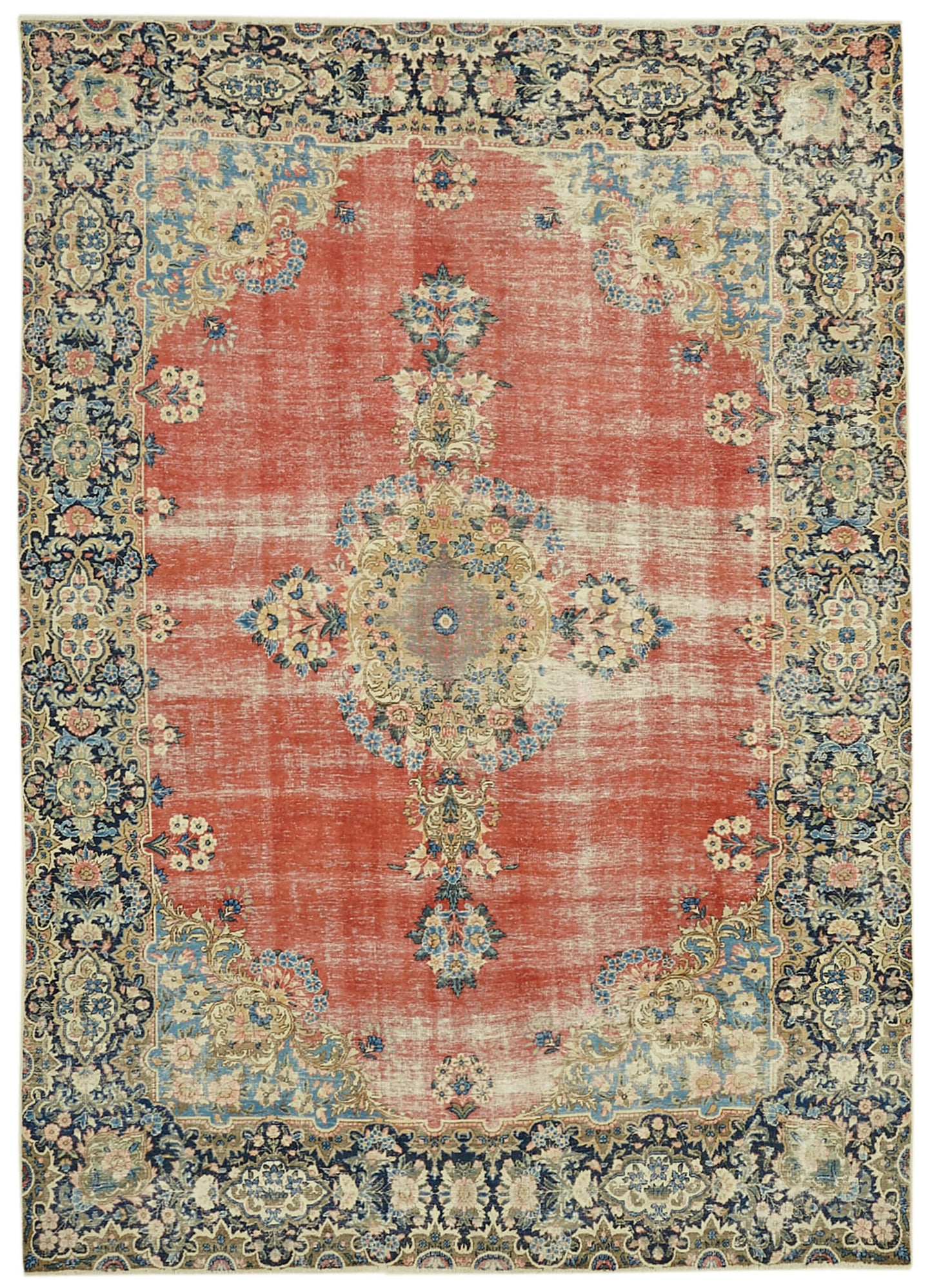 8x11 Beige Vintage Large Area Rug - 41863