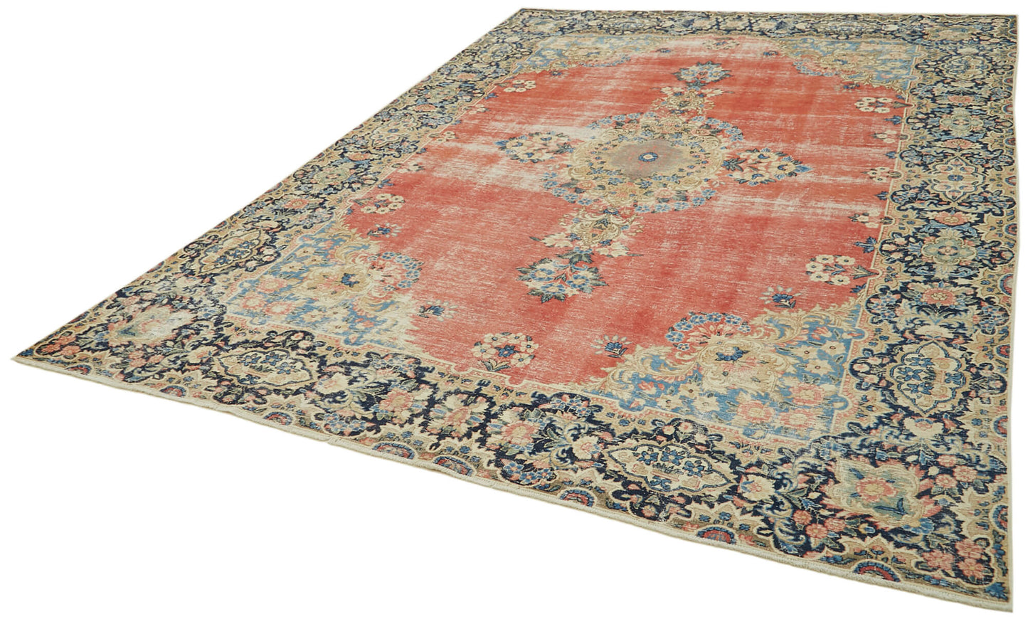 8x11 Beige Vintage Large Area Rug - 41863