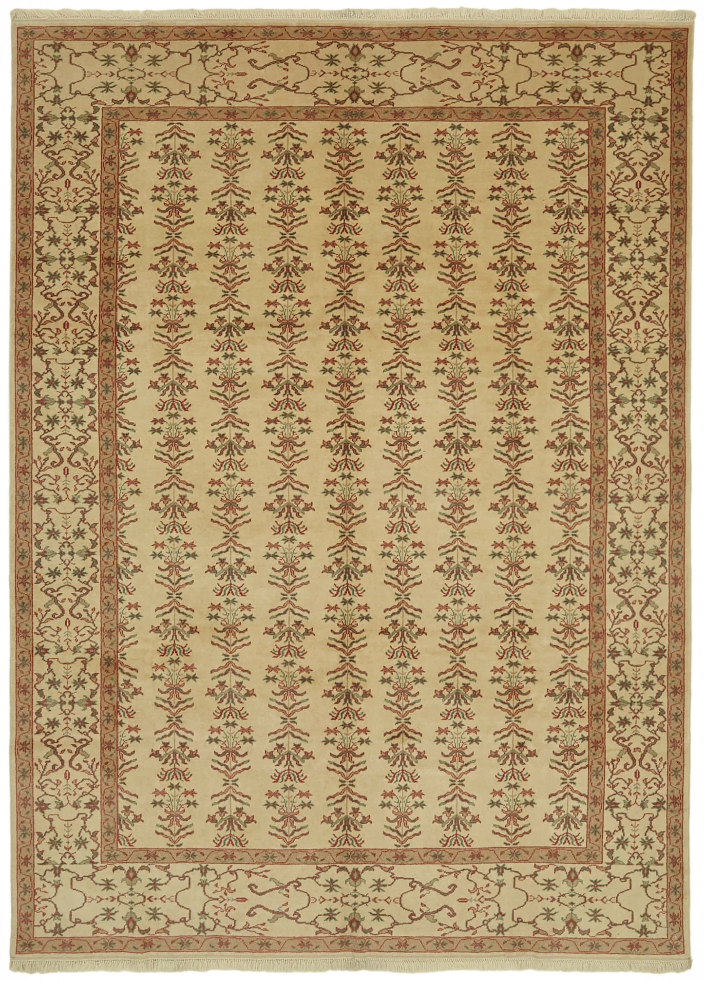 7x9 Beige Oushak Rug - 42185