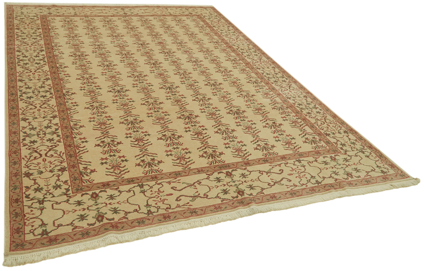 7x9 Beige Oushak Rug - 42185