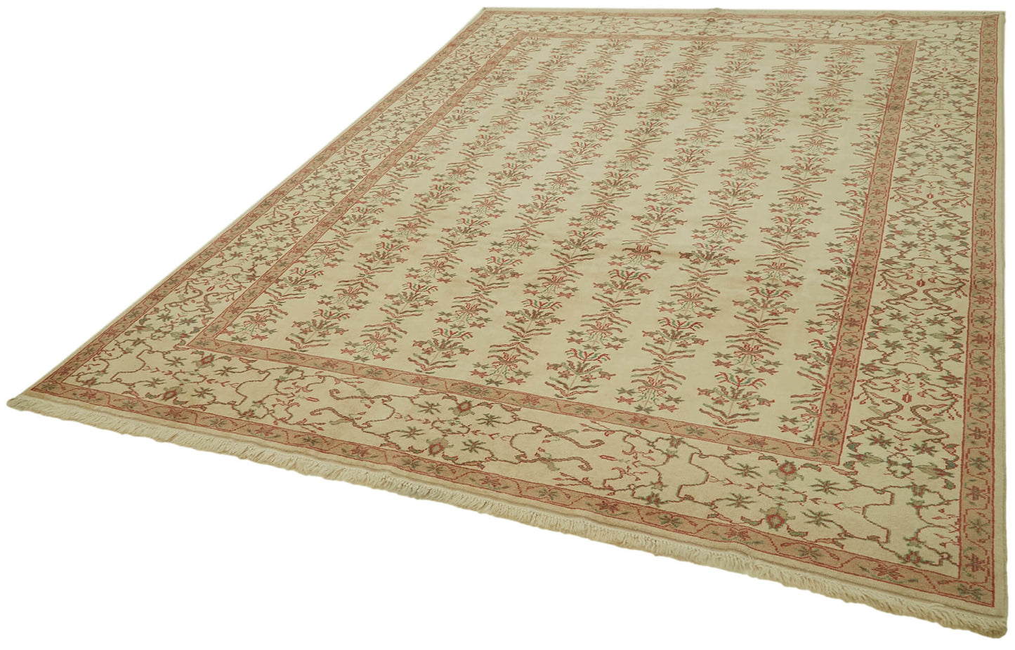 7x9 Beige Oushak Rug - 42185