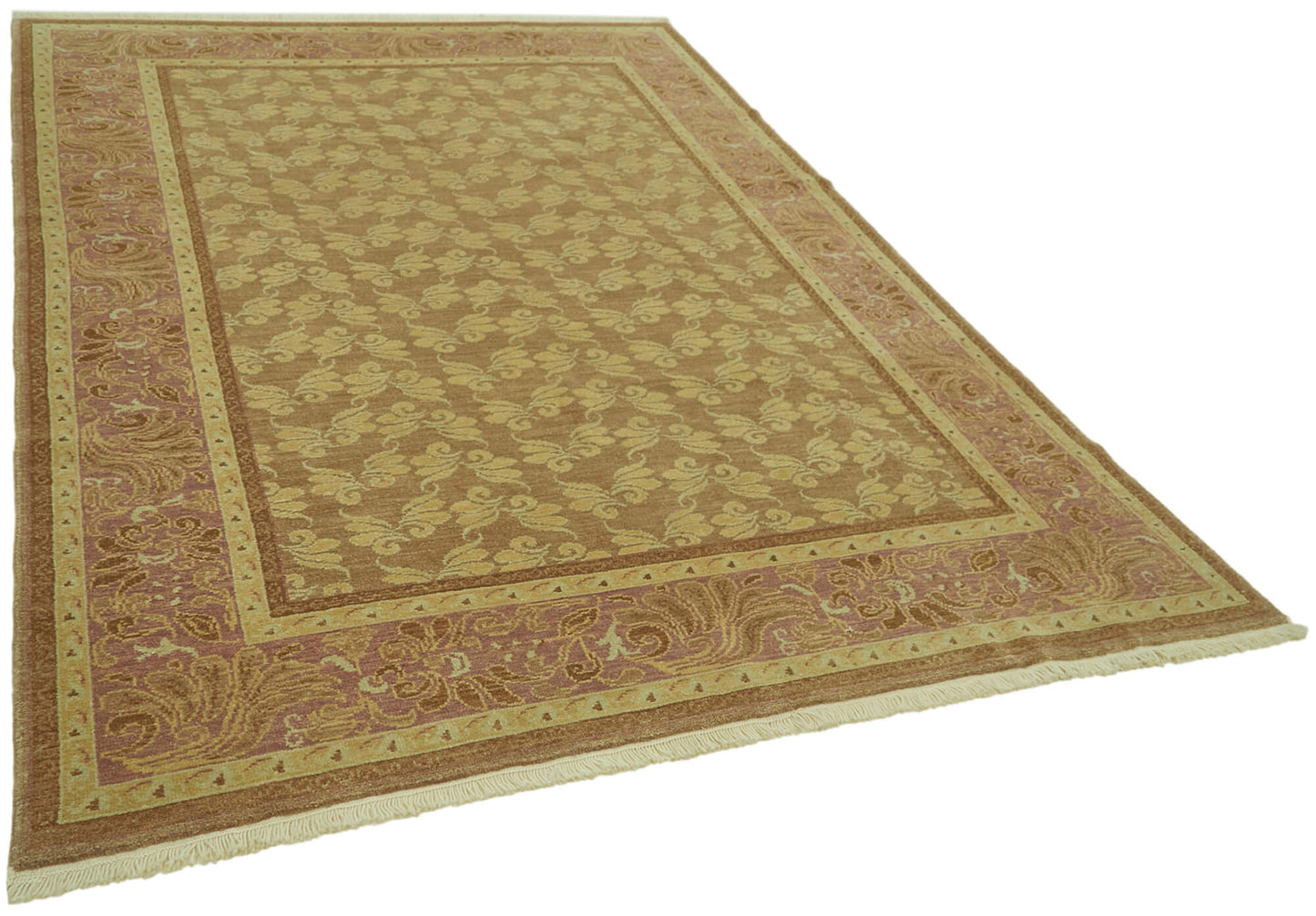 7x9 Beige Oushak Rug - 42190