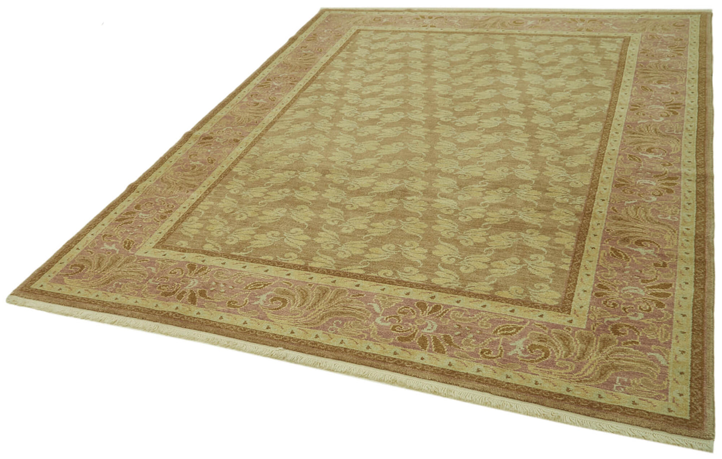 7x9 Beige Oushak Rug - 42190