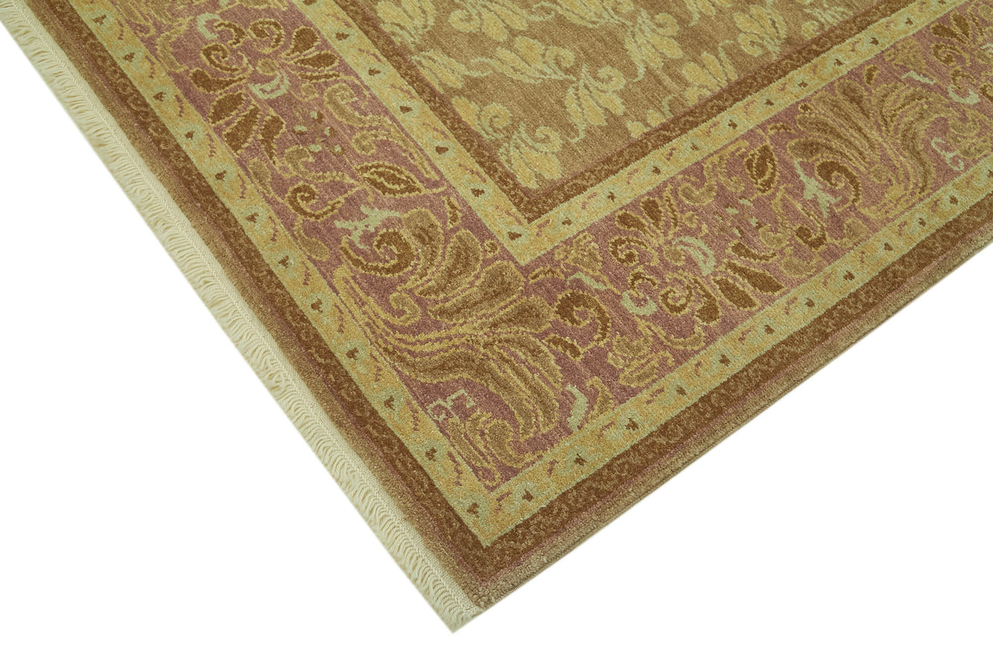 7x9 Beige Oushak Rug - 42190