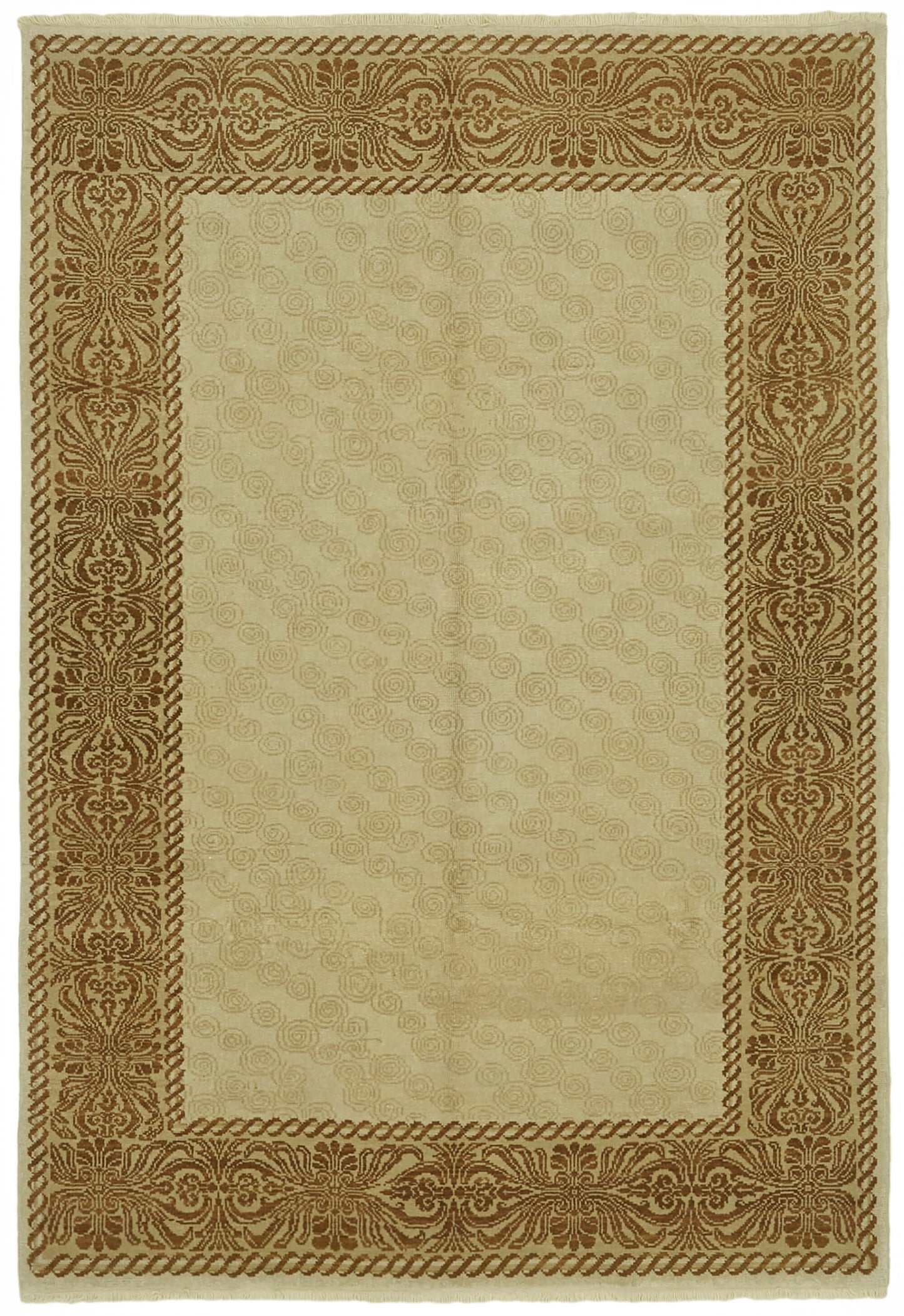 7x10 Beige Oushak Rug - 42193