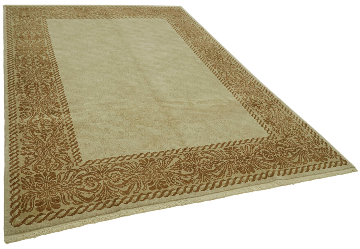 7x10 Beige Oushak Rug - 42193