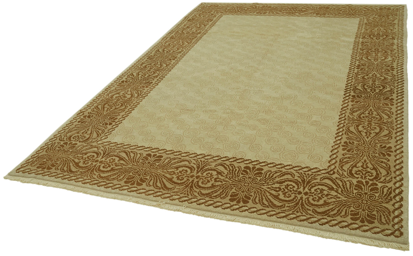 7x10 Beige Oushak Rug - 42193