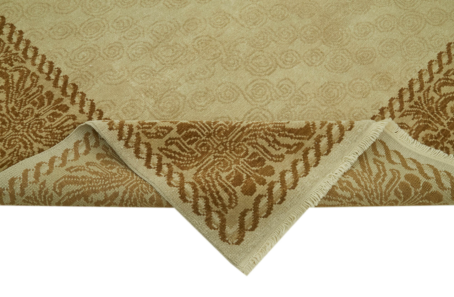 7x10 Beige Oushak Rug - 42193