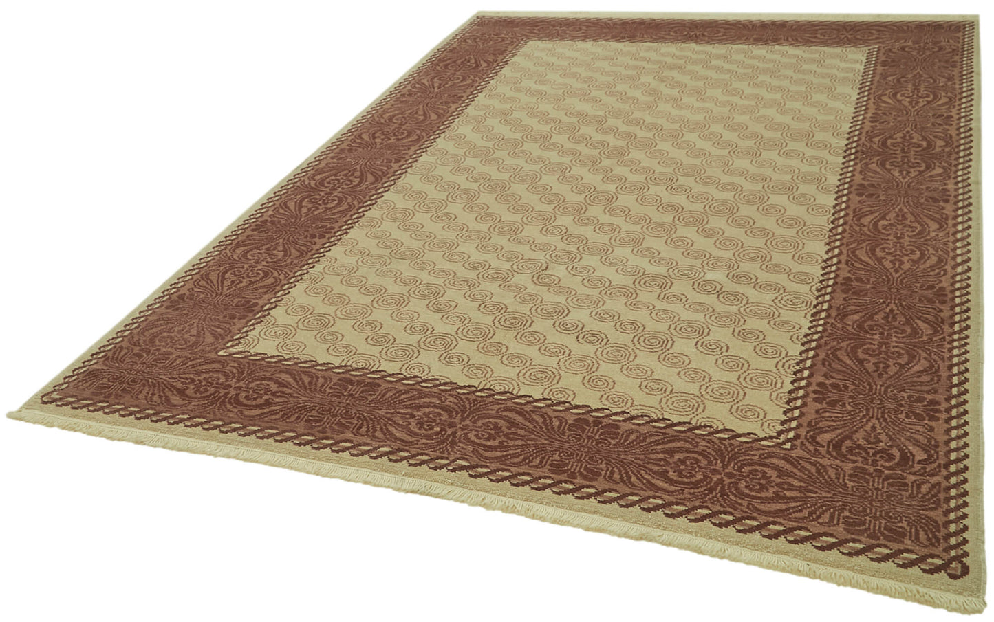 7x9 Beige Oushak Rug - 42194