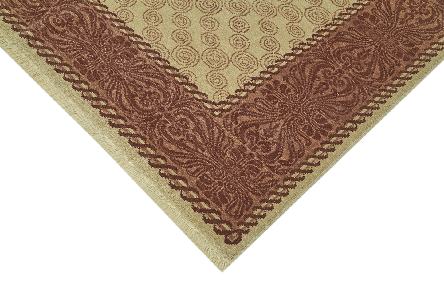 7x9 Beige Oushak Rug - 42194