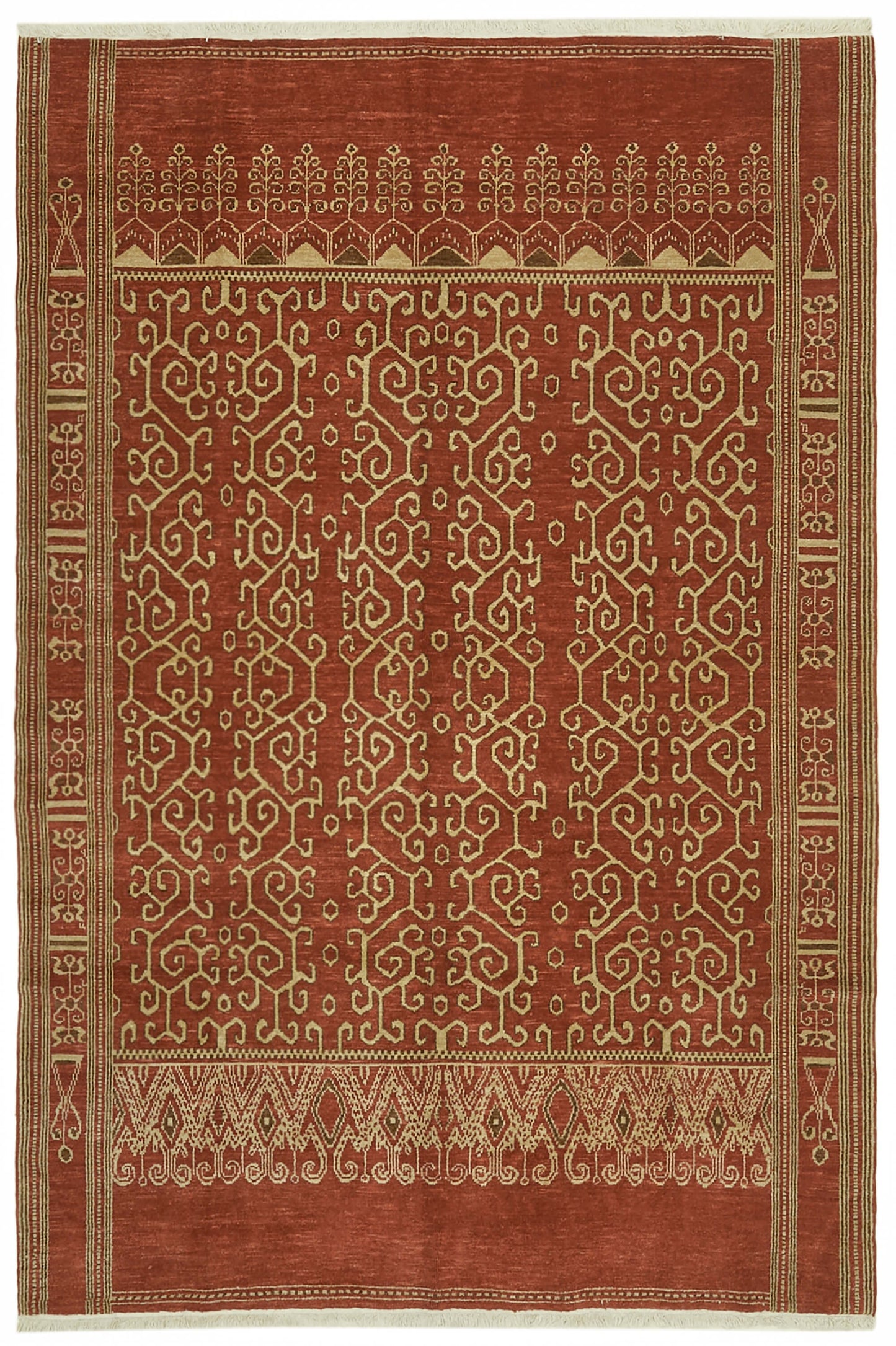 6x9 Red Oushak Rug - 42195