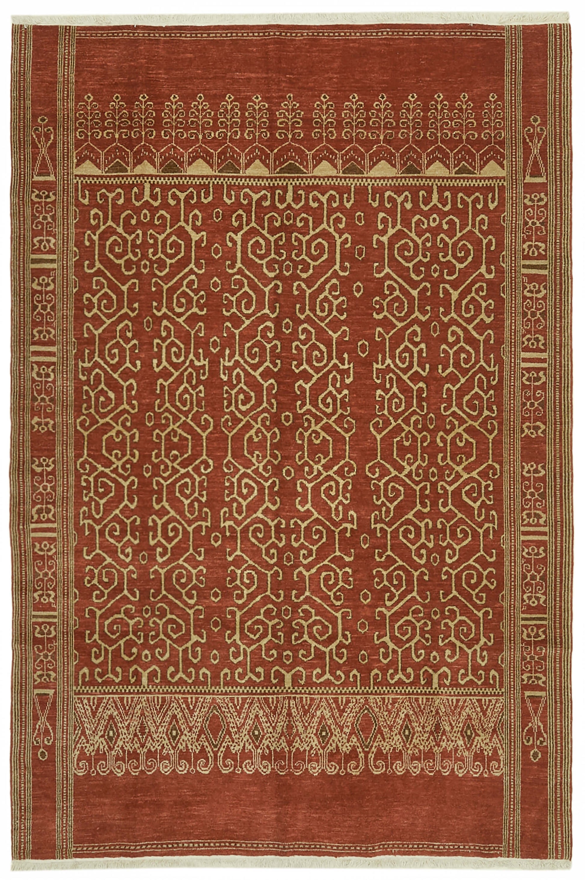 6x9 Red Oushak Rug - 42195