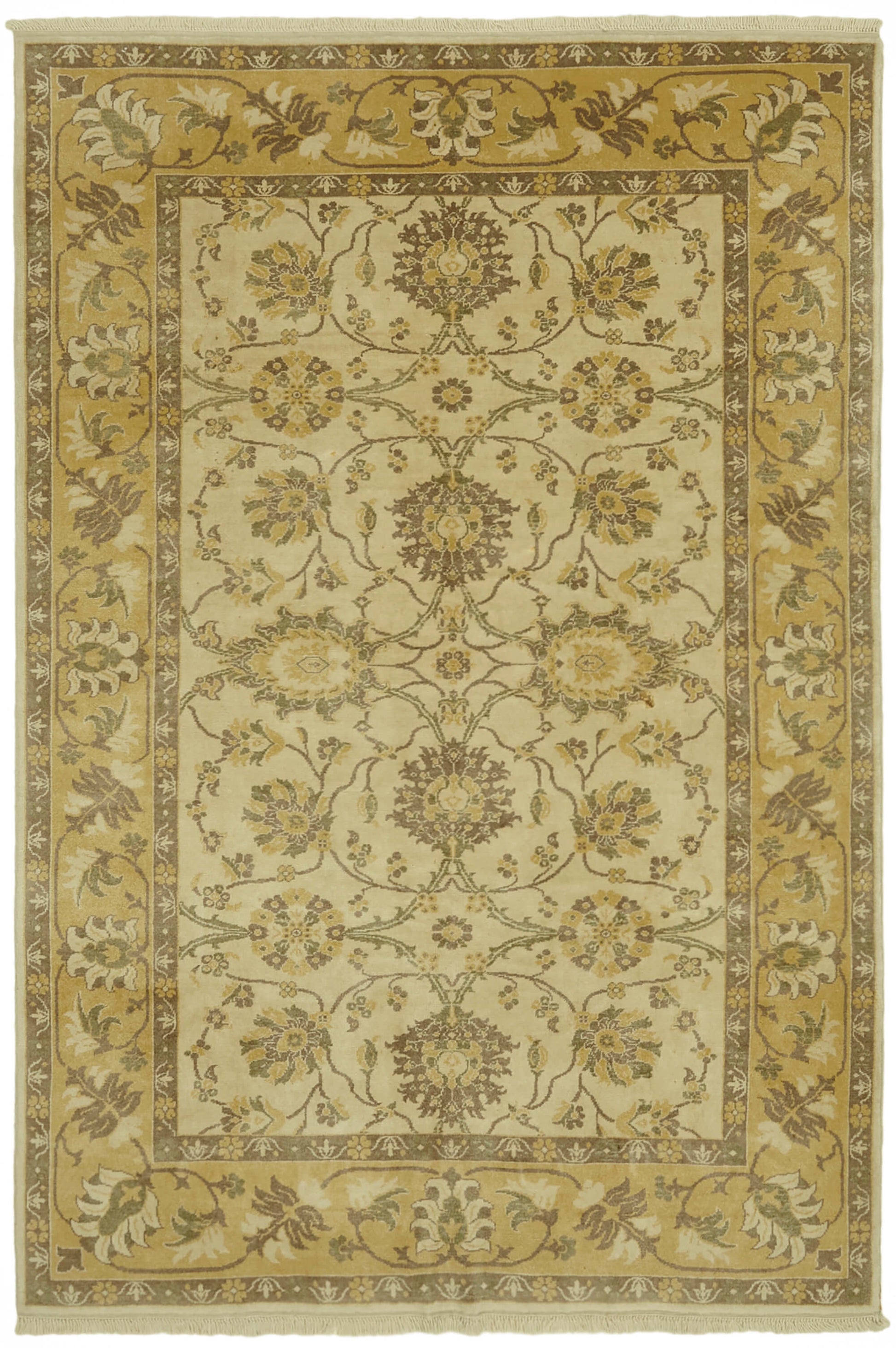 7x10 Beige Oushak Rug - 42199