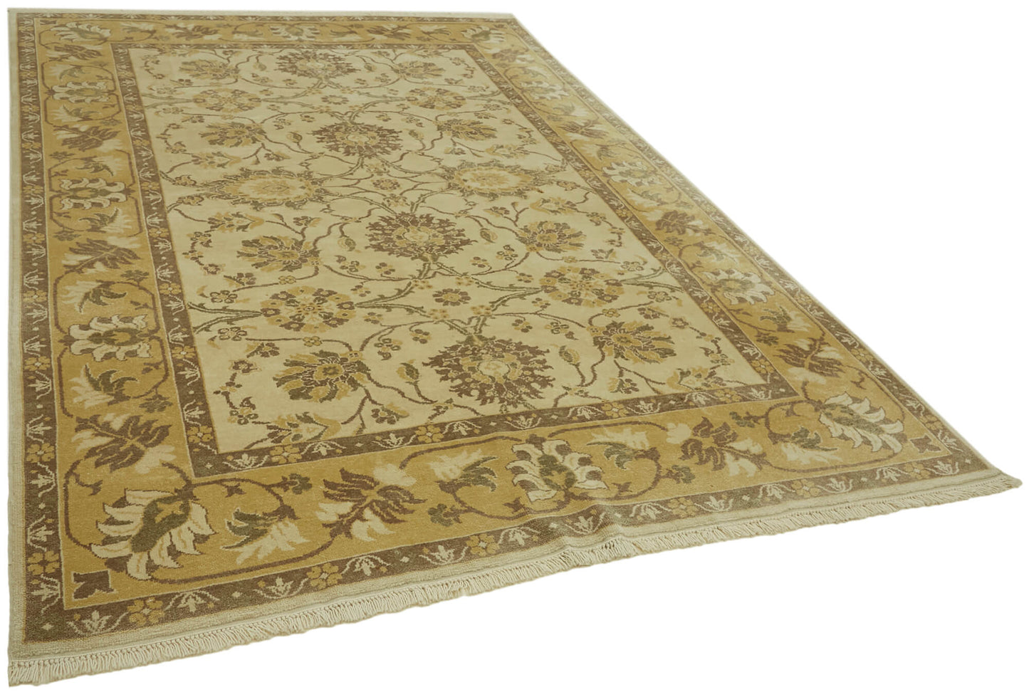 7x10 Beige Oushak Rug - 42199