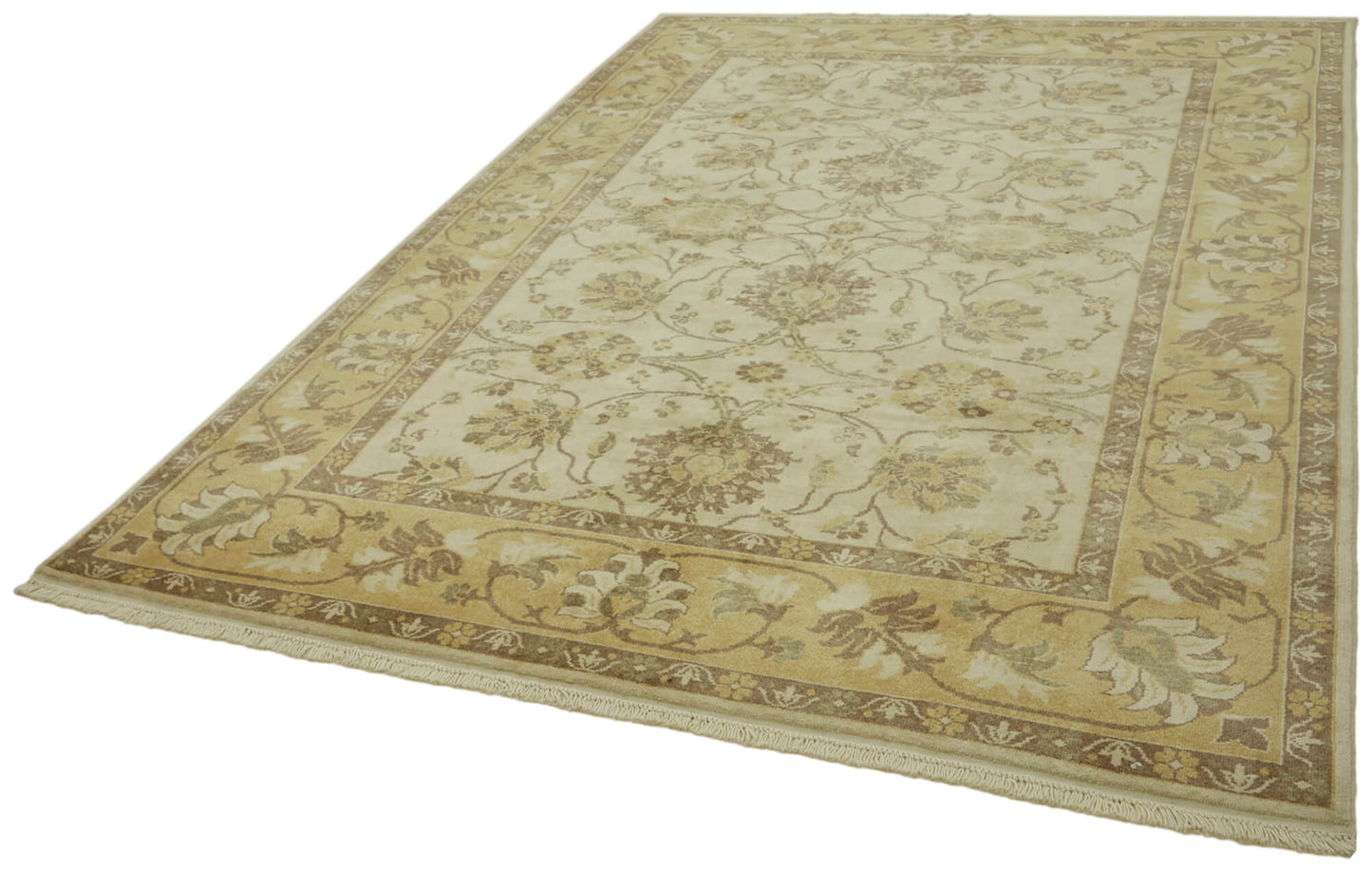 7x10 Beige Oushak Rug - 42199