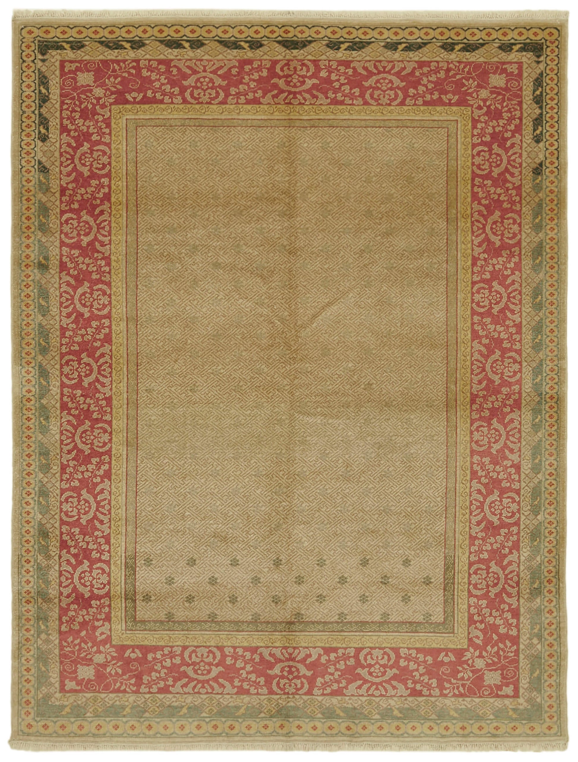 7x9 Beige Oushak Rug - 42204