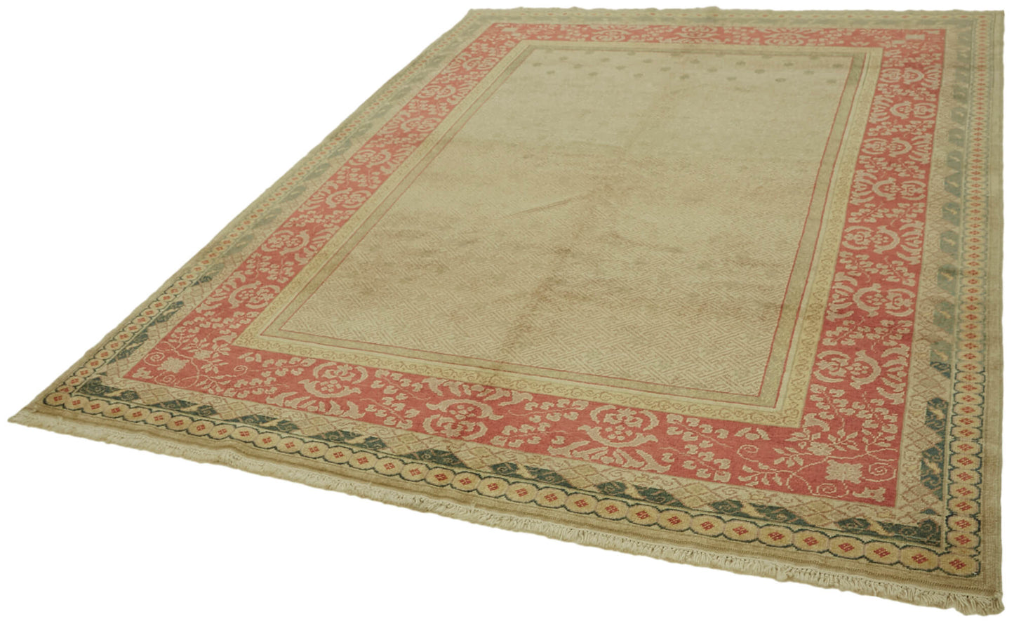 7x9 Beige Oushak Rug - 42204